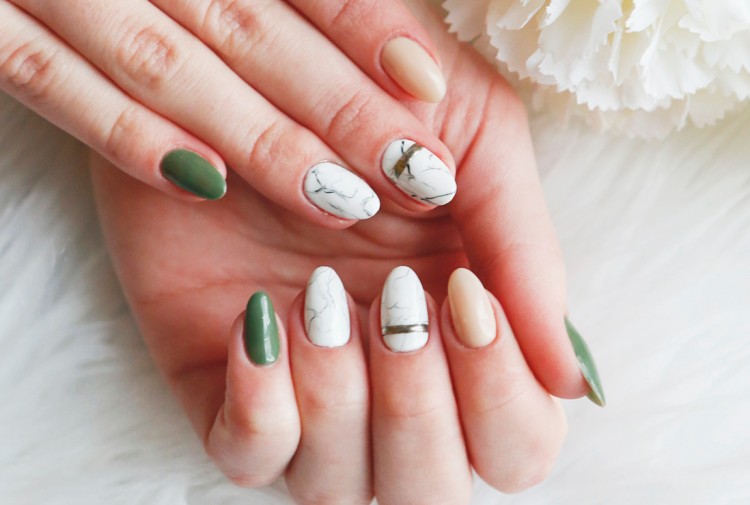marble nails marmurkowe paznokcie manicure hybrydowy tutorial 05